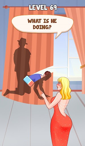 Naughty Puzzle Brain Test không tuân theo quy tắc thông thường