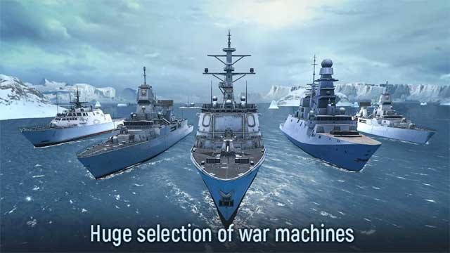Naval Armada for Android cung cấp một số lượng lớn tàu chiến đa dạng