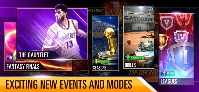 NBA 2K Mobile Basketball có các chế độ game và sự kiện thú vị