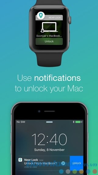 Khóa/mở khóa từ màn hình thông báo