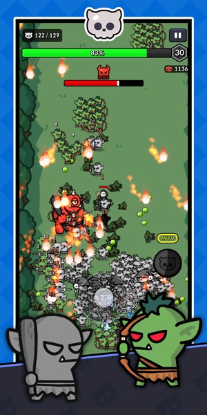 Đánh bại các quái vật khác nhau