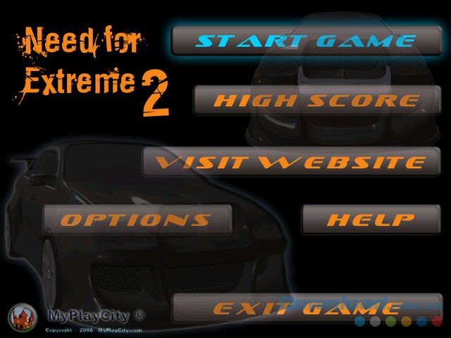 Menu game Need for Extreme II