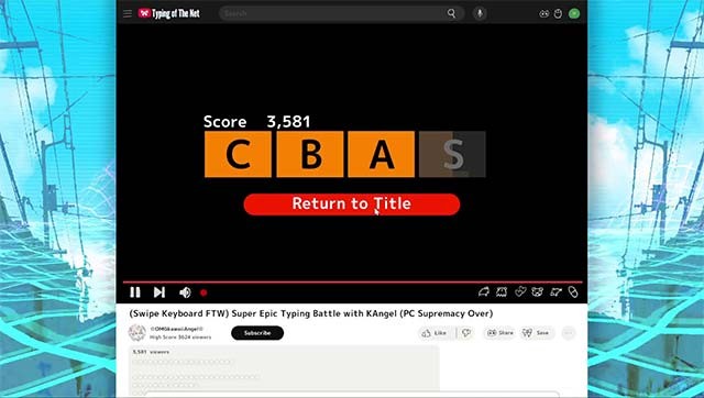 Điểm số trong Needy Streamer Overload: Typing of The Net được tính theo tốc độ và sự chính xác