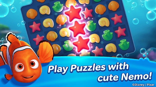 Chơi giải đố match-3 cùng với cá Nemo dễ thương trong game Nemo's Aqua POP