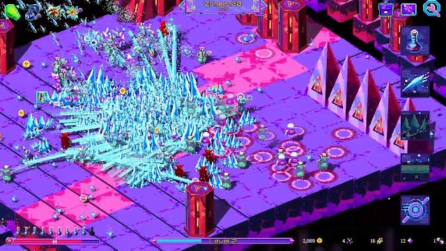 Giải phóng phép thuật liên tục, né tránh các đợt tấn công từ quái vật