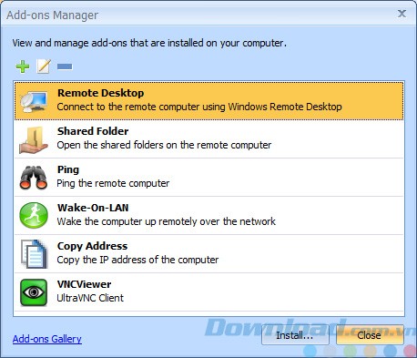 Quản lý add-on trong NeoRouter Free