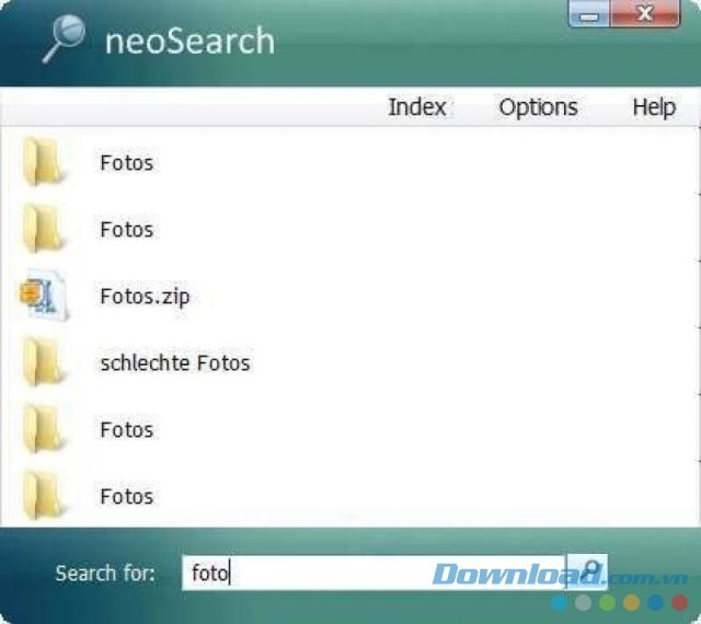 Giao diện hiện đại và dễ điều hướng của neoSearch