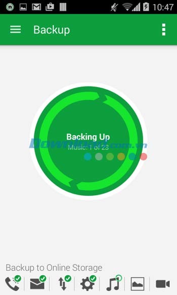 Qúa trình sao lưu trong Nero BackItUp