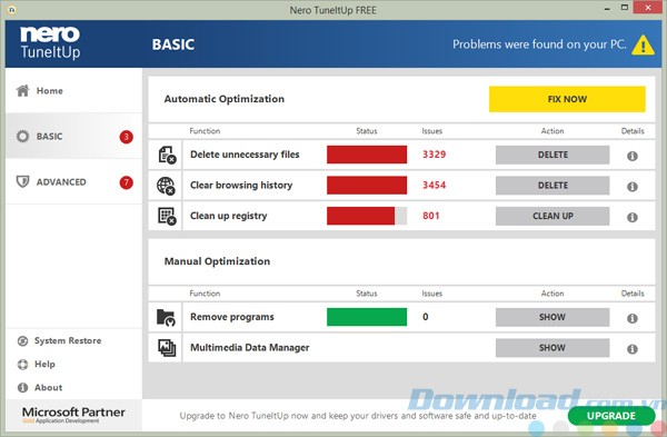 Các công cụ trong mục Basic