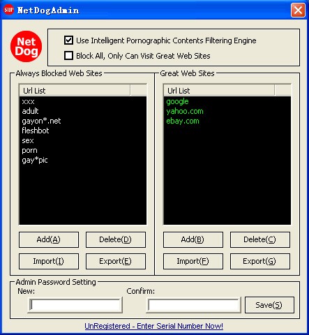 NetDog Internet Filter