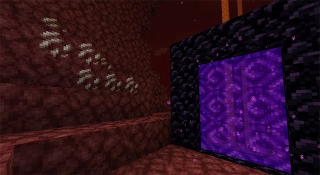 Nether Portal Spread Mod lan tỏa Nether block trong Overworld