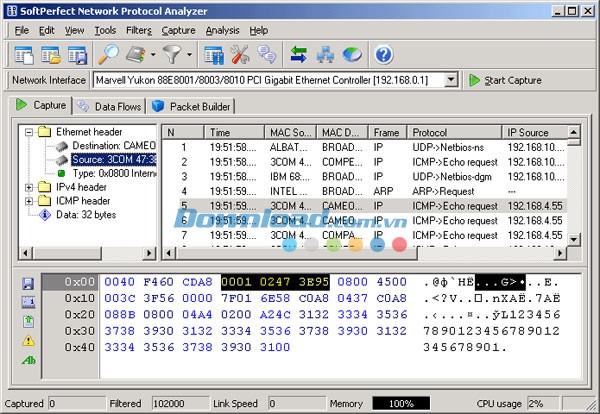 SoftPerfect Network Protocol Analyzer