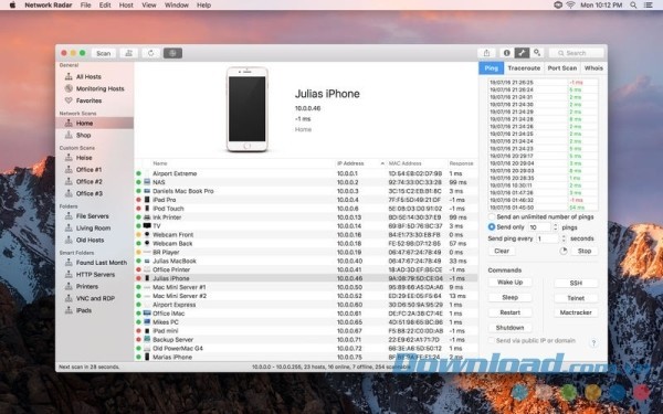 Network Radar cho Mac giúp bạn quản lý mạng an toàn