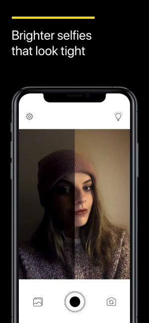 Chụp selfie vào buổi tối không cần flash
