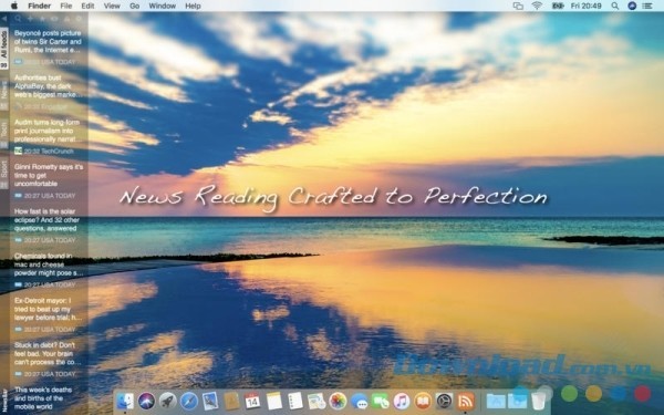 NewsBar RSS Reader cho Mac mang tới trải nghiệm đọc báo thư giãn hơn