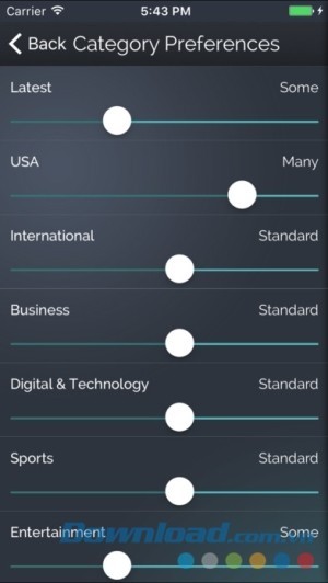 Newscron cho iOS chỉnh số lượng tin nhận theo ý muốn