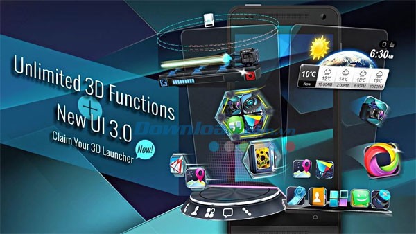 Next Launcher 3D Shell Lite cho Android