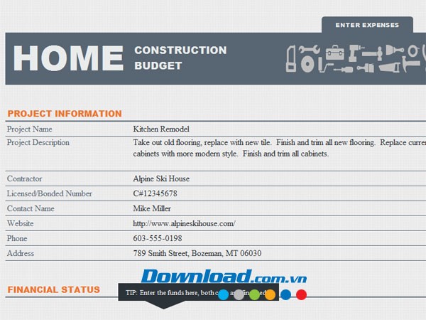 Ngân sách xây dựng gia đình