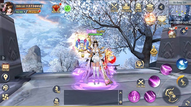 Giao diện chính của game Ngạo Kiếm 3D cho iOS