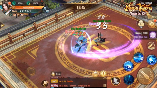 Giao diện trong Ngọc Kiếm Truyền Kỳ cho Android