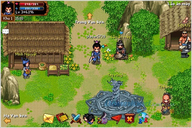 Download Ngũ Long Tranh Bá để trải nghiệm đồ họa Pixel siêu dễ thương.