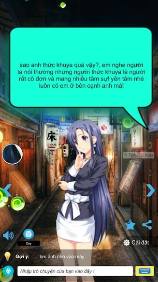 Giao diện chính của ứng dụng Người Yêu Ảo