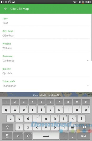 Tạo địa điểm