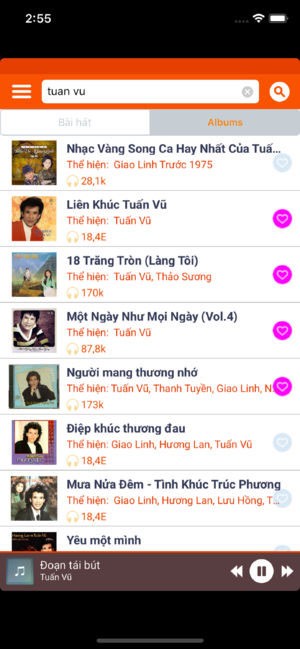 Danh sách nhạc theo tên nghệ sĩ