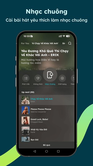 Cài bài hát yêu thích làm nhạc chuông