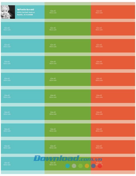 Nhãn địa chỉ phúc đáp kèm theo ảnh