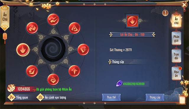 Ấn hóa thay đổi trong game Nhẫn Giả Vô Song 3D