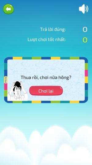 Câu trả lời sai