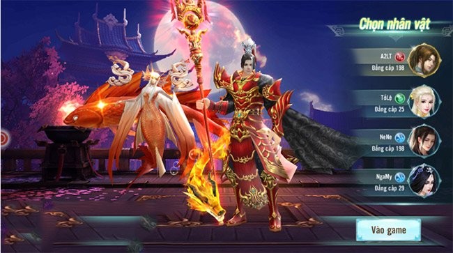 Chọn nhân vật chơi Nhất Kiếm Giang Hồ