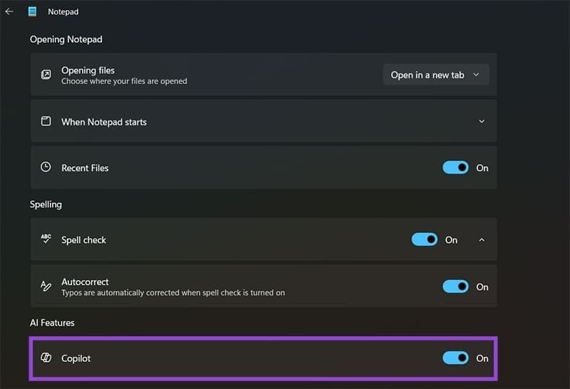 AI giúp tăng hiệu suất làm việc với Notepad