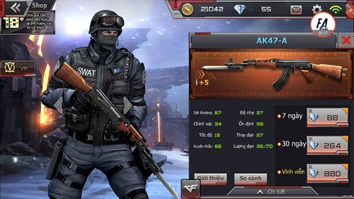 Người chơi nên thành thạo một loại vũ khí phù hợp với phong cách chơi của mình