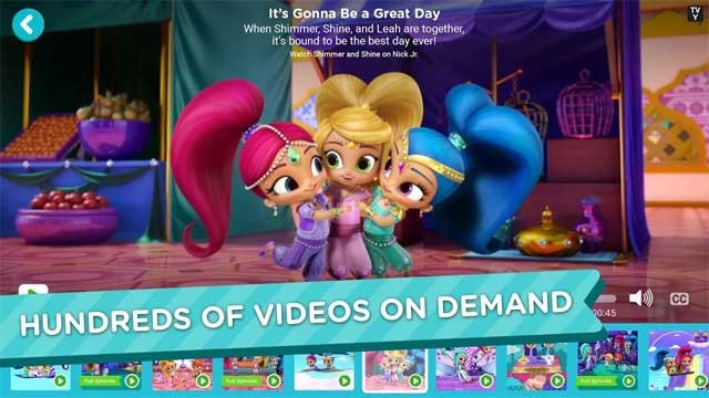 Nick Jr. for Android có hàng trăm video phim hoạt hình hấp dẫn