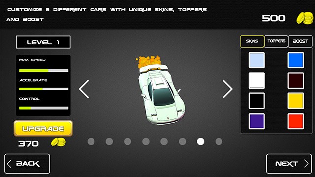 Khám phá 8 xe đua cùng các gói tùy chỉnh, nâng cấp thú vị