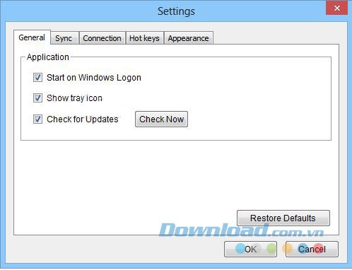 Lựa chọn cài đặt phần mềm