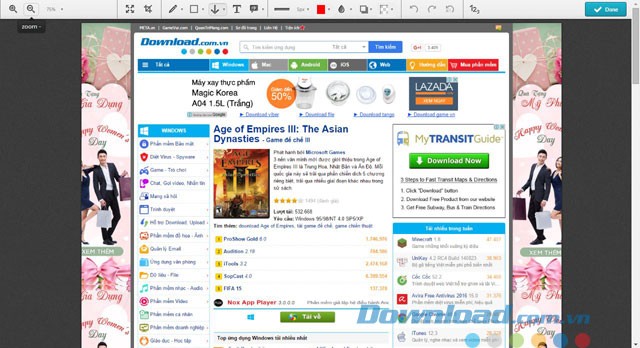 Giao diện ứng dụng Nimbus Screenshot and Screencast