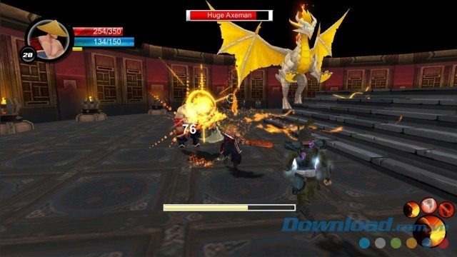 Hình ảnh con rồng to lớn trong game hành động phiêu lưu nhập vai mới Ninja Avenger Dragon Blade cho máy tính