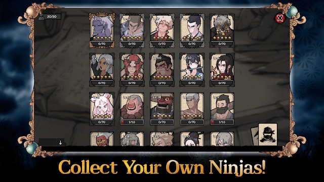 Thu thập các ninja mạnh mẽ của riêng bạn