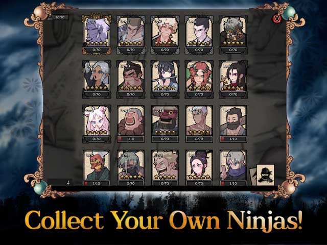 Thu thập các ninja độc đáo của riêng bạn