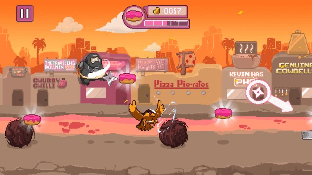 Theo chân ninja tham gia hành trình thu thập bánh donut trong game Ninja Chowdown