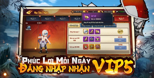 Phúc lợi mỗi ngày nhận VIP5