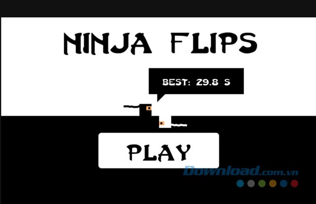 Thử thách tốc độ trong game Ninja Flips