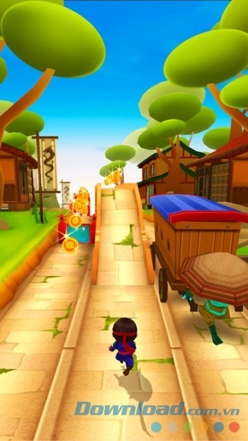 Điều khiển Ninja nhí chạy không ngừng nghỉ trong Ninja Kid Run