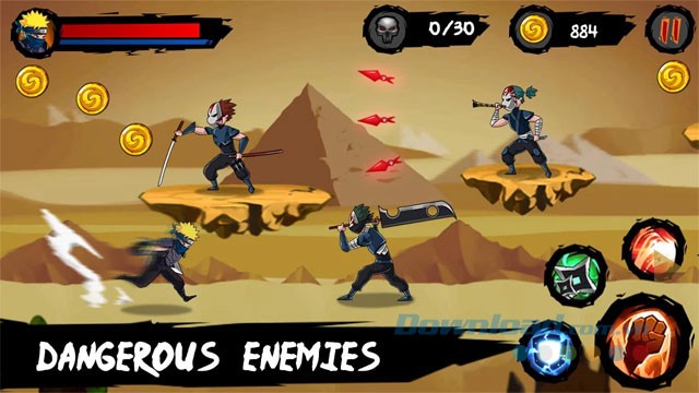 Naruto chiến đấu với kẻ thù