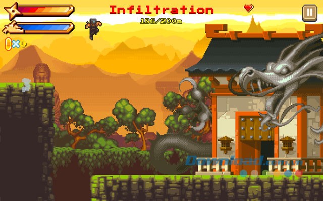 Giao diện chơi game NinjAwesome trên Android
