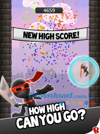 Giao diện chơi game NinJump Deluxe trên Android