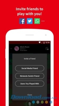 Nintendo Switch Online cho Android có tính năng mời bạn bè